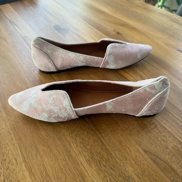 Gee Wawa Lydia pink metallic suede cutout loafers - Size 9 - Picture 5 of 9